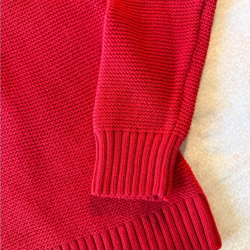J. Crew Vibrant Red Crew Neck Sweater